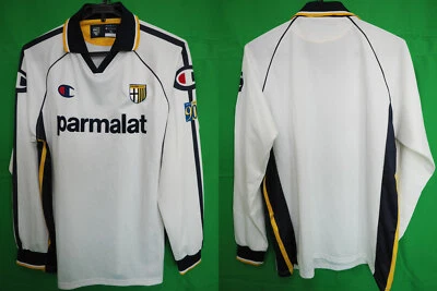 2003-2004 Parma AC Jersey Shirt Maglia Away Parmalat Champion L/S Long Sleeve XL - Image 1 of 4