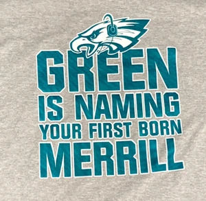 94 WYSP ~ Philadelphia Eagles Camiseta MERRILL REESE RARA PROMOCIÓN SOLO CAMISETA NFL - Imagen 1 de 5