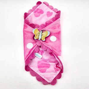 Disney Babies Minnie Mouse Pink Polka Butterfly Lovey Security Blanket Lovie - Picture 1 of 6