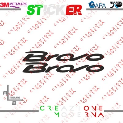 ADESIVO STICKER LOGO FIAT BRAVO MISURE PERSONALIZZATE - Immagine 1 di 2