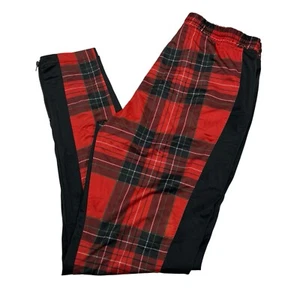 Ninth Hall Pants Mens XL Nordberg Red Plaid Track Pull On Elastic Waist Grunge - Picture 1 of 9
