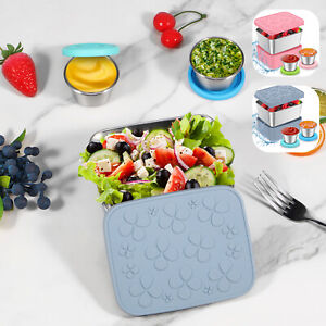Stainless Steel Snack Containers Set 18oz Bento Box with 2.4oz Salad SmwjP