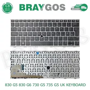 Für HP EliteBook Serie 830 G5 830 G6 730 G5 735 G5 UK Layout Laptop Tastatur - Bild 1 von 3