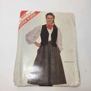 Stitch 'n Save 8207 Size 12-16 Misses' Vest and Skirt - Picture 1 of 3