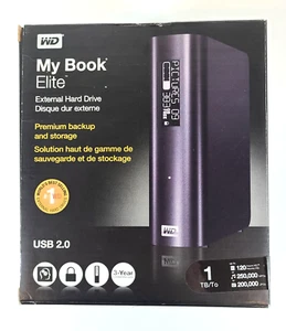 Disco duro externo Western Digital WD My Book Elite USB 1 TB ~ Caja abierta - Imagen 1 de 5