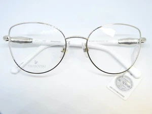 SWAROVSKI SK5340 032 Gold White 54 18 140 Cat Eye Metal Eyeglass Frame BRAND NEW - Picture 1 of 8