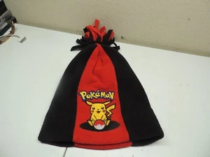 Pokemon Pikachu Nintendo Licensed Winter Pom Hat Beanie Retro 2000 Size 4-14 - Picture 1 of 8