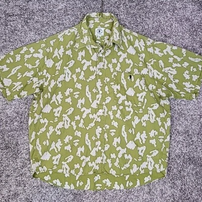 BAPE Shirt Adult Small Camo Green Short Sleeve Button Up A Bathing Ape  - Image 1 of 4