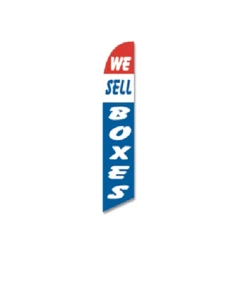 WE SELL BOXES SWOOPER FEATHER FLAG BANNER SIGN - Imagen 1 de 1
