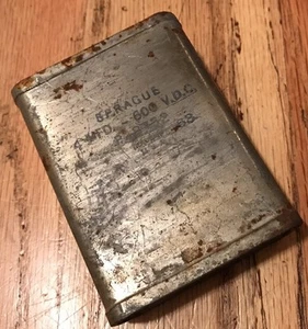 SPRAGUE FIXED CAPACITOR 4uF 600VDC 4MFD P8732 US Navy Stamp TESTED WORKS 600Volt - Picture 1 of 5