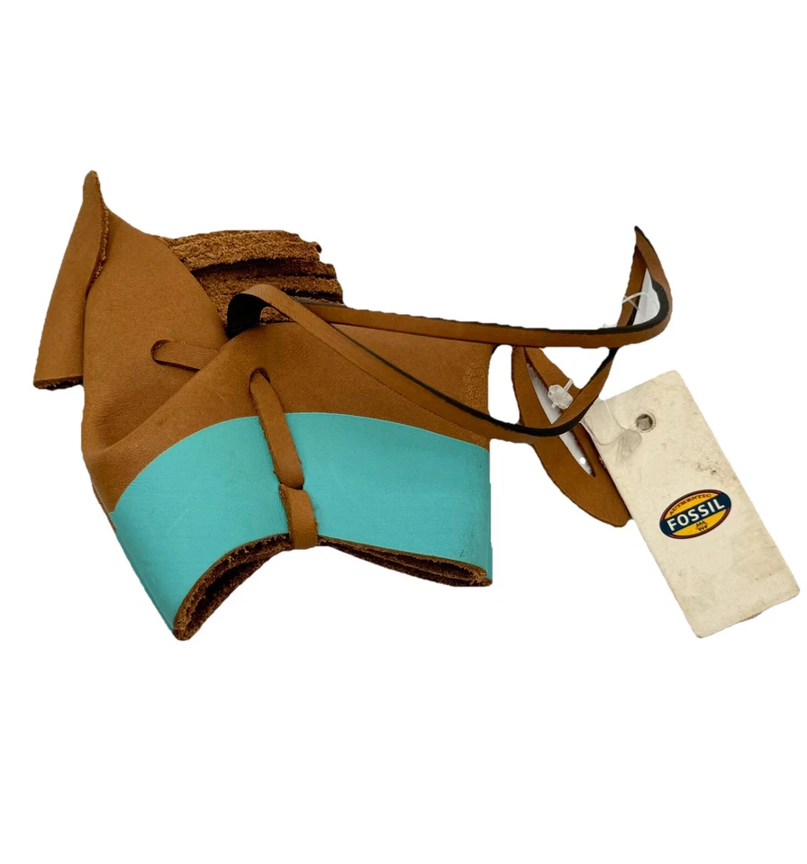 New Fossil Tan Leather Horse w Fringe Mane Hanging Bag Charm Dangle Accessory - Image 1 of 4