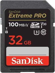 NEW SanDisk 32GB Extreme PRO SDHC card PRO Deluxe, up to 100MB/s, UHS-I, 4K V30 - Picture 1 of 4