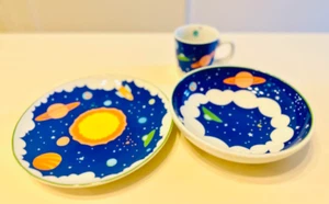 Tiffany & Co. Tiffany Cosmic Kids Tableware Plate Bowl Mug Set Child Collection - Picture 1 of 5