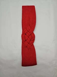 Red Vintage Rope Belt Size S/M Twist Front Hook & Loop - Picture 1 of 3