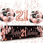 21ème décoration d'anniversaire pour elle, or rose 21ème décoration de fête d'anniversaire pour Wo