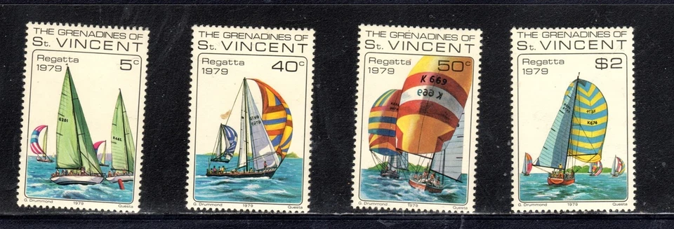 Yates de vela St. Vincent Grenadines #166-169 1979 como nuevos en muy buen estado casi sin precio base Foto 1 de 1