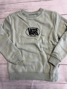 Vans Sweatshirt Kids Youth Girl's 5T New Classic Oval Crew Green Skateboarding - Picture 1 of 4