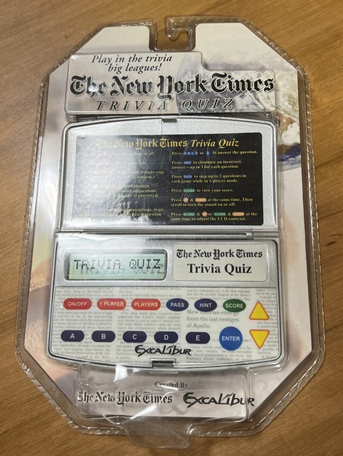 VTG 2003 New York Times Trivia Quiz Excalibur Electronic Digital