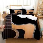 Guitar Music Note Gift Quilt Duvet Cover Set Doona Cover Bedclothes King