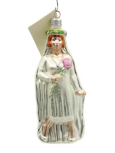 Patricia Breen Charleston Bride Pink Rose White Dress Spring Christmas Ornament - Picture 1 of 5
