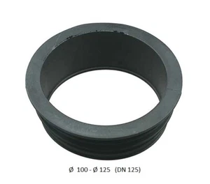 Dichtmanschette Ø 100 auf DN 125 Ø 125 für HT-KG-Rohre Innenreduzierung 125/100 - Bild 1 von 2
