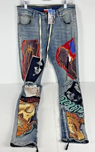Damn Pigeon New York Unisex Custom Made Jeans 32x34 Retail $349 NWT - Picture 1 of 20