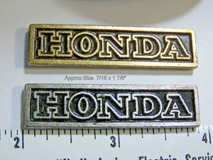 Honda Bar Motorcycle Emblem (1) Emblem The Gold Tone - Picture 1 of 4