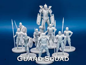 Guard Squad | 9 Miniatures Starter Set - 28mm Scale DnD D&D Tabletop Mini Bundle - Bild 1 von 8