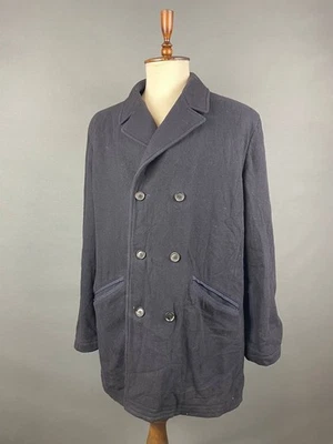 Hugo Boss Tweed Wool Mens Double Breasted Blazer Coat Black Size 54 - Image 1 of 4