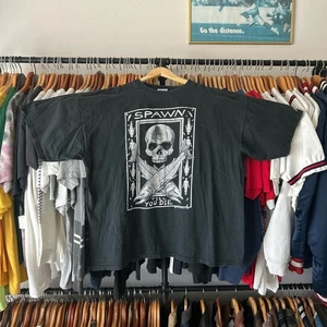 Vintage 1987 Spawn Till You Die Ray Troll Totenkopf Kunst T-Shirt schwarz Herren Größe 2XL - Bild 1 von 7