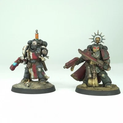 Black Templars Painted Lieutenants Space Marines Warhammer 40k - Image 1 of 4