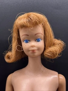 Mattel Barbie 1963 TITIAN FLIP MIDGE Freckles Nude Straight Leg Doll Red Hair - Picture 1 of 22