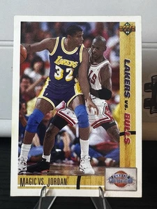 1991-92 Upper Deck - Classic Confrontation Michael Jordan, Magic Johnson #34 - Bild 1 von 3