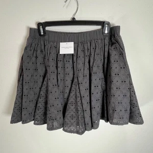 Gonna American Eagle con occhielli taglia large grigia svasata nuova con etichette $50 nuova - Foto 1 di 7