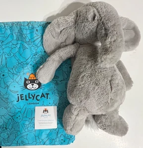 Jellycat Authentic Bashful Luxe Elephant Thuddeus Huge Plush New With Tags & Bag - Picture 1 of 9