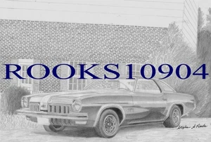 1973 Oldsmobile 442 CLASSIC CAR ART PRINT - Picture 1 of 1