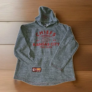 Kansas City Chiefs NFL Hoodie Gray Pullover Sweatshirt Long Sleeve Ftbl Club Est - Picture 1 of 9