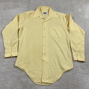 Camicia Mohawk vintage uomo 15 gialli bottoni permanente stampa punto colletto anni 70 - Foto 1 di 9