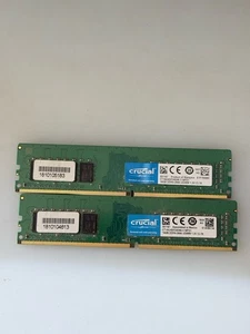 Pair of Crucial 16GB DDR4-2666 UDIMM CT16G4DFD8266 Desktop RAM - Picture 1 of 1