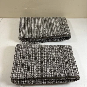 2 Pottery Barn Honeycomb Lumbar Pillow Covers Gray Cotton 16x26 NWOT - Picture 1 of 11