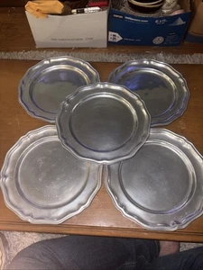 Wilton Columbia PA Zinn Mittagessen/Salatteller 10" RWP Hergestellt in den USA  - Bild 1 von 9