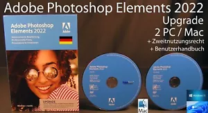 Adobe Photoshop Elements 2022 Upgrade Box + DVD 2 Win/Mac Dauerlizenz OVP NEU - Bild 1 von 14