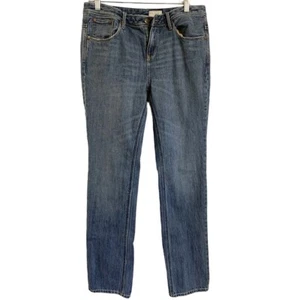 Free People Damen Jeans Gr. 27 Blau Denim Bestickt Straight Leg Mid-Rise - Bild 1 von 10