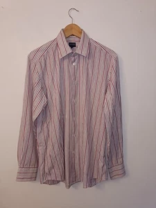 Kenzo Homme Pink White Striped 100% Cotton Long Sleeve Shirt 15.5 39 - Picture 1 of 13