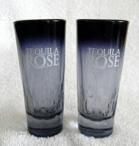 2 New Tequila Rose Shot Glasses Smoke Color Textured Design Shooters - Picture 1 of 1
