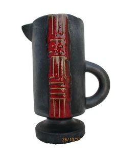1950 Geometric Decor Ceramic Pitcher ID No Goat Derval Nailer - Picture 1 of 11