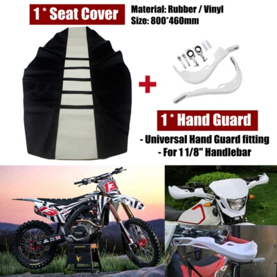 Dirt Bike Seat Cover + Hand Guard For Honda CRF CR XR Yamaha TTR YZF YZ Kawasaki - Image 1 of 4