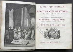 M. Fabii Quinctiliani - De institutione oratoria libri duodecim - ed. 1720 - Foto 1 di 6