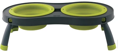 Dexas Popware Plegable Doble Antideslizante Elevado Perro Gato Cuencos Verde 2.5 Tazas! Foto 1 de 4