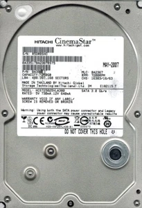 Hitachi HCS725025VLA380 P/N: 0A33517 MLC: BA2367 250GB - Bild 1 von 1